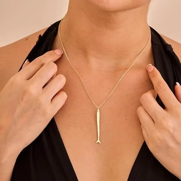 Neiman Marcus 14K Gold-Plated Fish Pendant Necklace - Picture 3 of 4